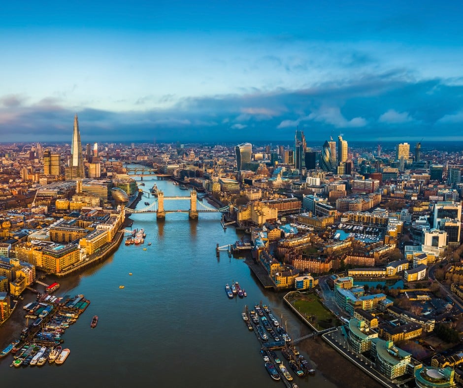 Arial view of London - An area served by Speedy Street Solutions