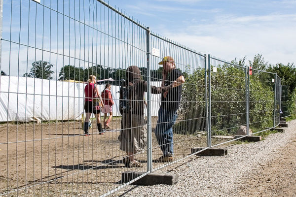 Temporary Fencing at a music festival