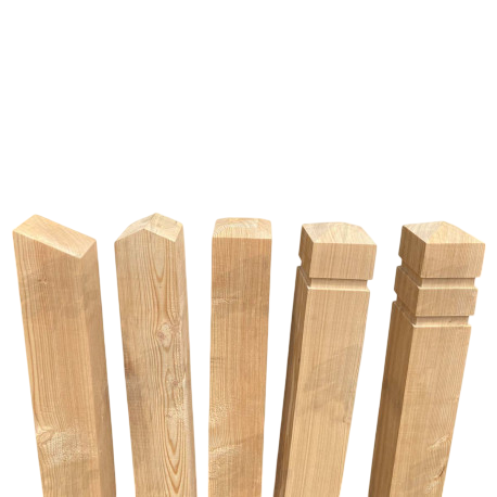 Premium oak bollards with a rustic back weathered top