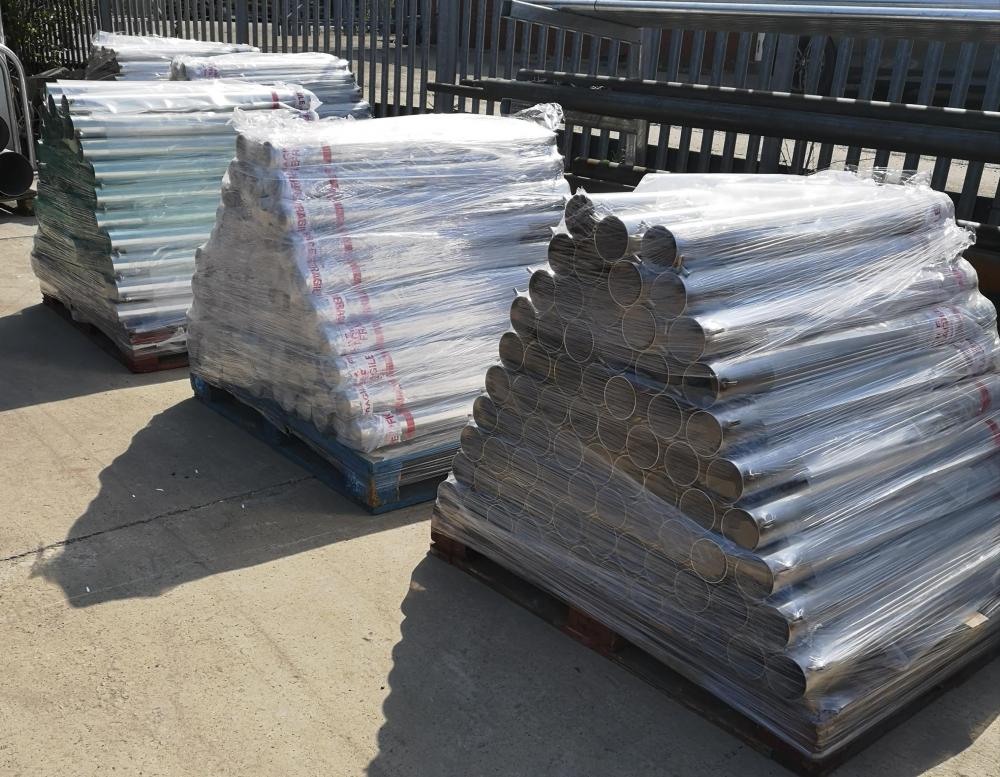 stainless steel bollards ready yo go around the UK