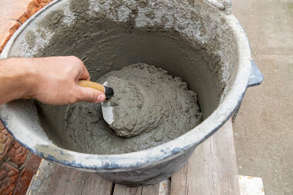 bucket of cement