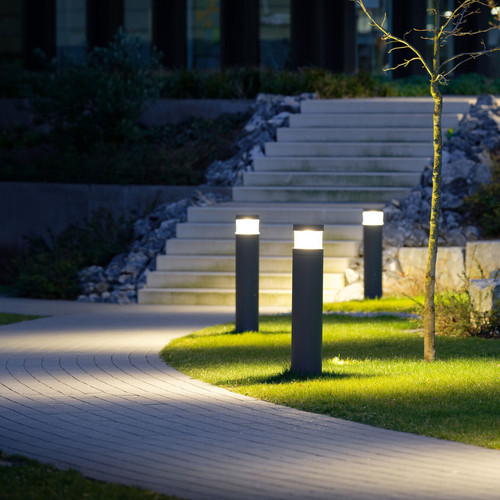 light up bollards at night