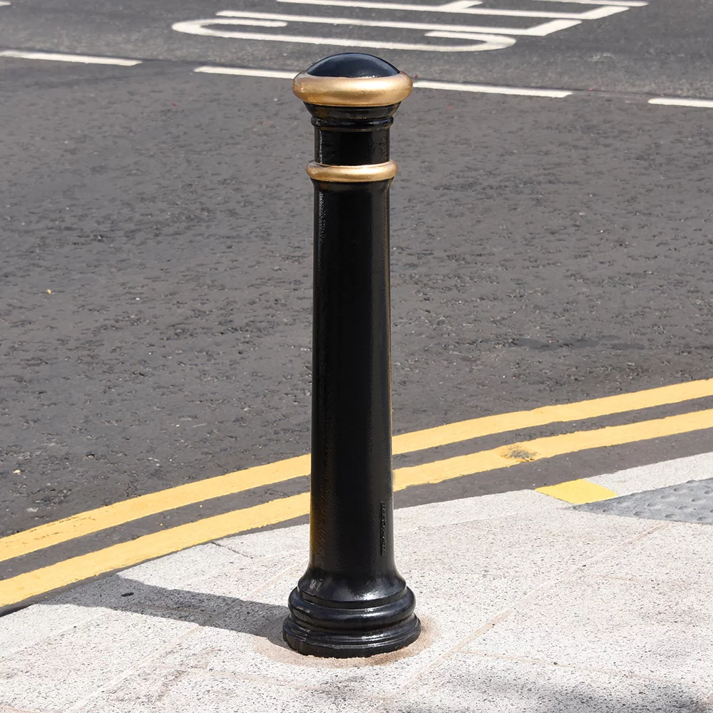 black cast iron bollard