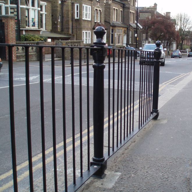 saferty railings on a street