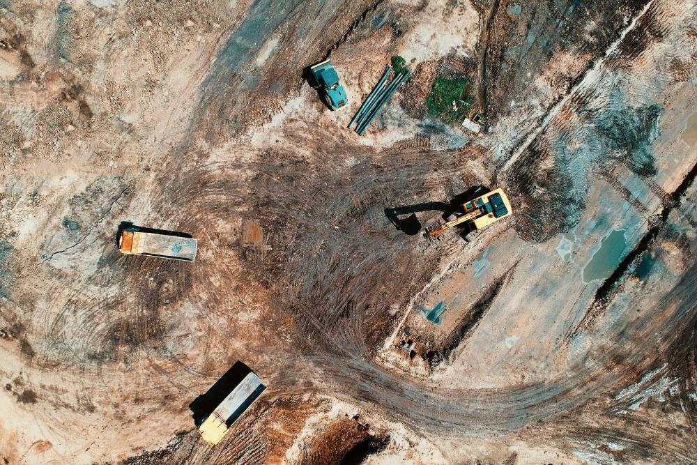 construction site ariel view