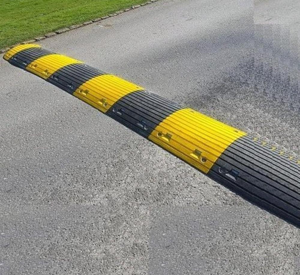 speed bump accross a road