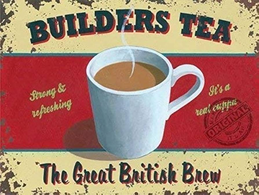 tin sign for cup of tea