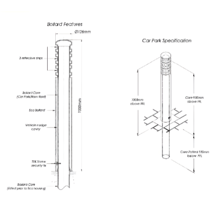 Eco 3RS Recycled Plastic Bollard