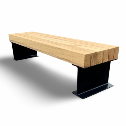 Cabtree timber and steel bench