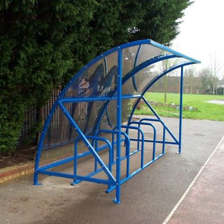 Open Front Cycle Shelter Side View