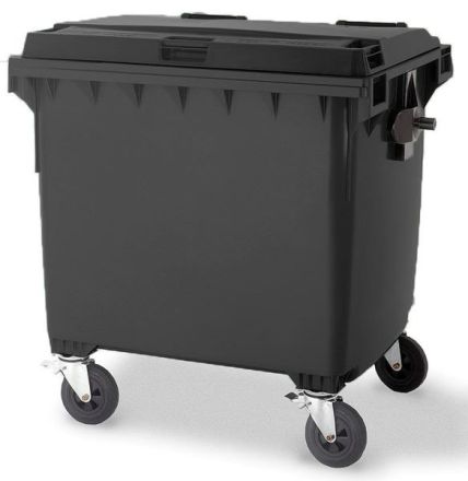 Black Wheelie Bin - 1100 Litre