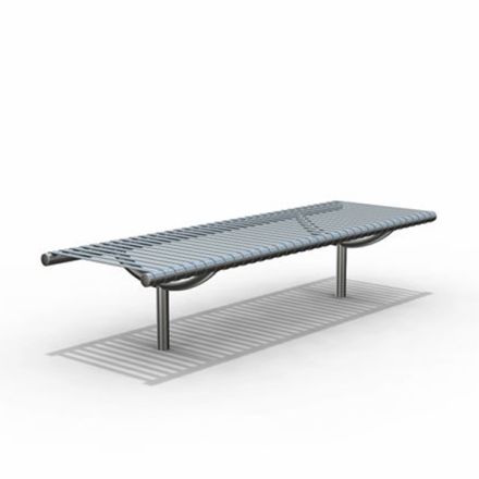 Straight Stainless Steel Bench
