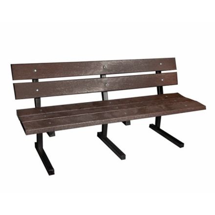 Recycled Plastic Metal Framed Bench