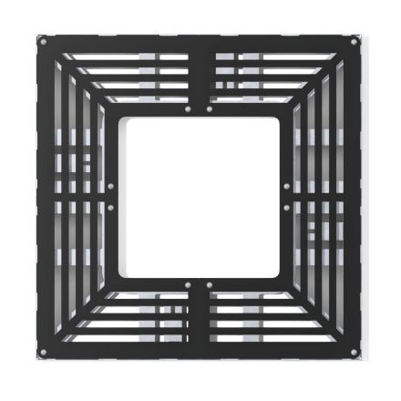 black coated ivy tree grille