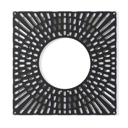 black coated tree grille