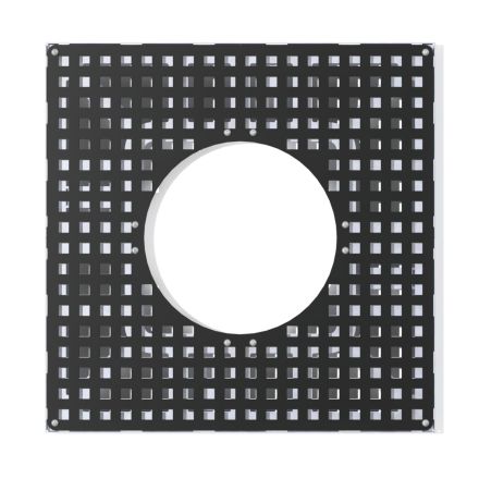 birds eye view of tree grille design in black coating