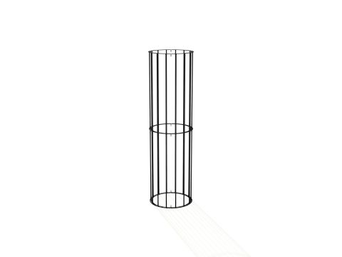 black coated round tree guard