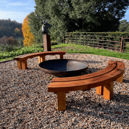Curved Timber Bench