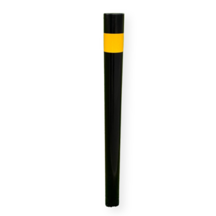 Powder Coated Bollard with yellow tape