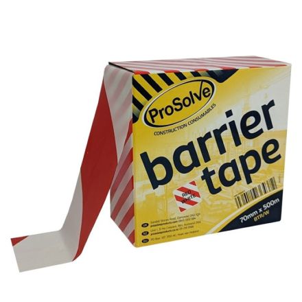 Barrier Tape 70mm x 500m - Red/White 500m