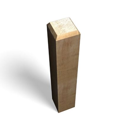 Oak Bollard - 4 Way Flat Top