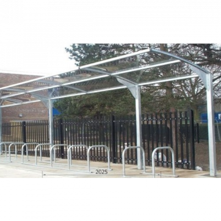 Dale Cantilever Single Row 10 Cycle Shelter