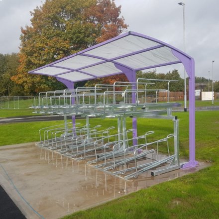 Purple Dale Cantilever Two Tier Shelter
