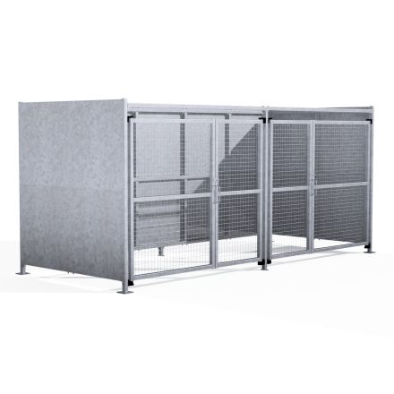 galvanised bin shelter