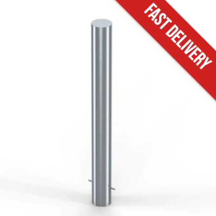 Flat top bollard with fixing spikes at the base.