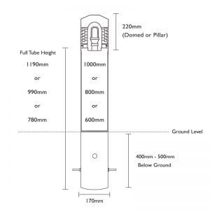 Lighthouse Bollard Light – Root Mounted System