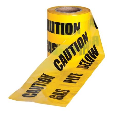 Underground Warning Tape (Gas Main) 150mm x 365m