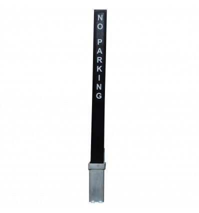 Heavy Duty Black Removable Parking & Security Post & No Parking Logo