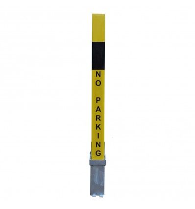 Heavy Duty Yellow Removable Parking & Security Post & No Parking Logo