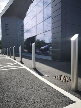 Mitre Top Stainless Steel Bollards (316 Marine Grade)