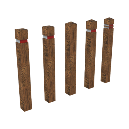 A Wide Range Of Iroko hardwood, Oak hardwood Timber Bollards