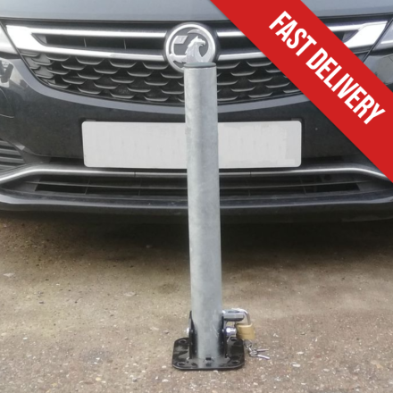 Fold Down Lockable Bollard - Galvanised