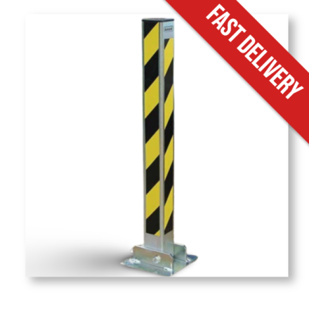 A compact fold down removeable security post.