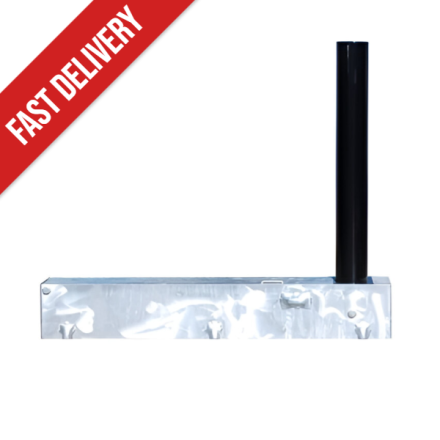 Fold away black parking post 
