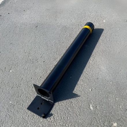 Folded powder coated bollard