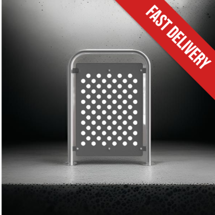  Door Protection Hoop - Perforated Infill Stainless Steel
