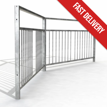 Pedestrian site gap guardrail