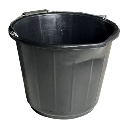 Plastic Builders Bucket Black 14L