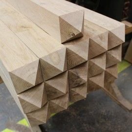 Oak Bollard Pyramid Top