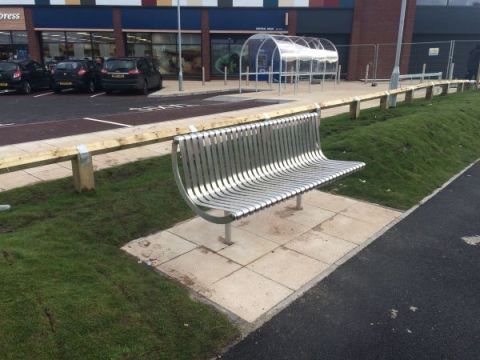 Curved Stainless Steel Seat