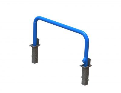 Removable Hoop Barrier Powder Coated Blue