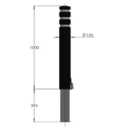 Recycled Removable Plastic Bollard Lockable