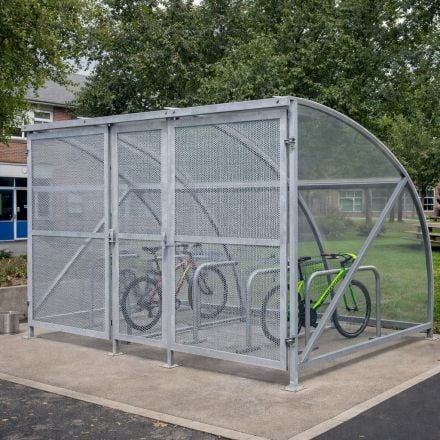 Secure gated cycle shelter installation UK