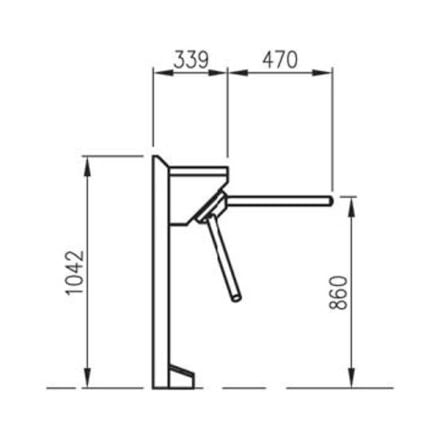 Sentry Access Control Half Height Turnstile