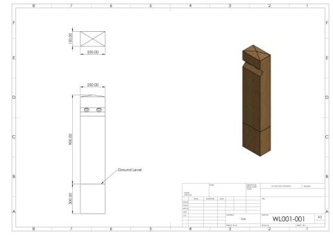 Stratton Double Timber Bollard