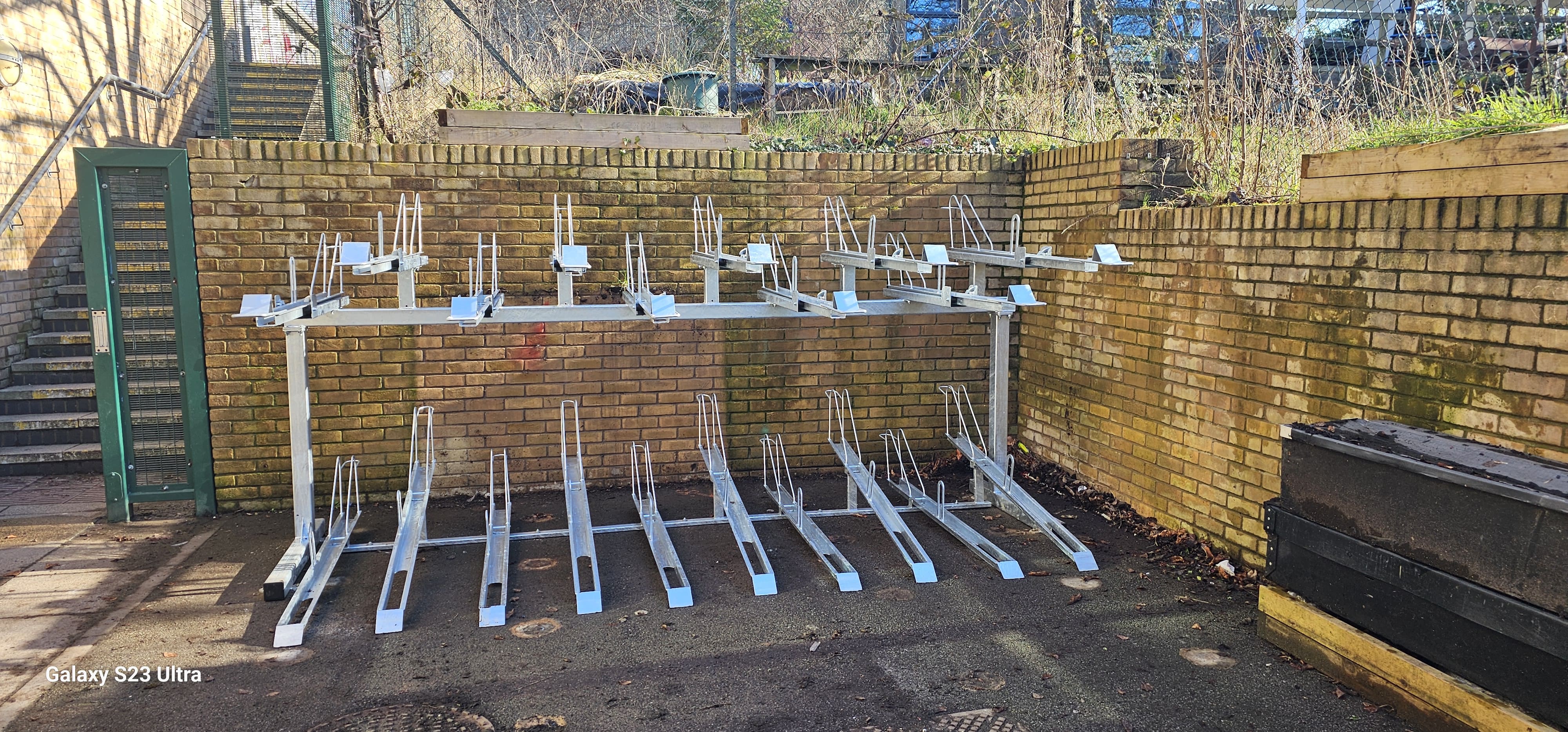 Two Tier Bike Racks installed at Varndean School Brighton